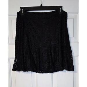 NWT Francesca's TRIXXI Clothing Co Women's Black Lined Lace Skirt Size‎ L